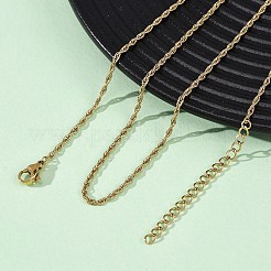 1.5MM 304 Stainless Steel Rope Chain Necklaces&nbsp;NJEW-T016-23G