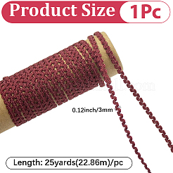 25 Yards Nylon Wavy Fringe Lace Trim Ribbon&nbsp;OCOR-GF0004-30B