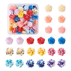 72Pcs 2 Style 6 Colors Smudged Color Opaque Resin Cabochons&nbsp;RESI-CD0001-19