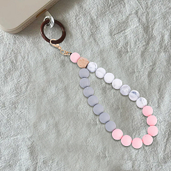 1Pc Silicone & Wood Pendant Decorations&nbsp;HJEW-BM0001-61A