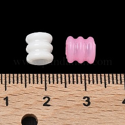 プラスチックヨーロッパビーズ  大穴ビーズ  模造ゼリー  グルーブ付きカラム  ミックスカラー  7x6.8mm  穴：4.4mm  約4545個/500g&nbsp;KY-F023-21