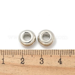 合金ビーズ  カドミウムフリー＆鉛フリー  ロンデル  プラチナ  9.5x4.5mm  穴：3.5mm  約719個/1000g&nbsp;TIBE-P003-10P