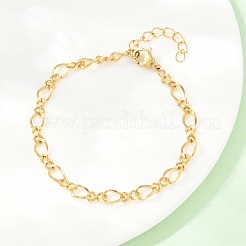 304 Stainless Steel Infinity Link Chain Bracelets&nbsp;BJEW-D458-05G