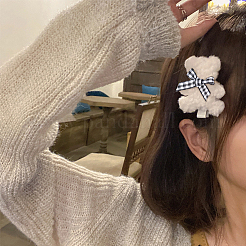 手作りファブリック服飾材料パーツ  タータン柄のリボン蝶結び  紙シール2枚付き  ブラック  蝶結び：30x25x3mm  140個/袋&nbsp;DIY-FG0003-66