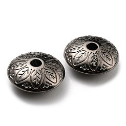 CCBプラスチックビーズ  フラットラウンド  ガンメタ色  24.5x10mm  穴：4.5mm&nbsp;PALLOY-K012-06B