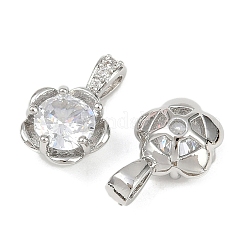 Brass Micro Pave Cubic Zirconia Charms&nbsp;KK-F906-01P