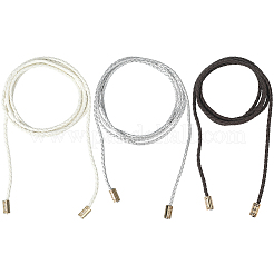 3Pcs 3 Colors Imitation Leather Braided Wrap Chain Belts&nbsp;AJEW-GF0011-99