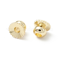 ラックメッキ真鍮ビーズキャップ  長持ちメッキ  カドミウムフリー＆鉛フリー  18KGP本金メッキ  4x3mm  穴：1.2mm&nbsp;KK-WH0060-03G-02