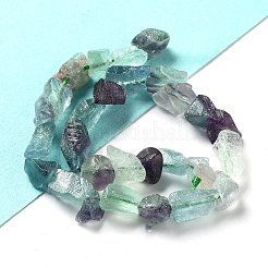 粗い天然蛍石ビーズ連売り  ナゲット  6.5~9x5~6x3~5mm  穴：0.8mm  約26~30個/連  7.48''~8.46''（19~21.5センチメートル）&nbsp;G-P528-B03-01
