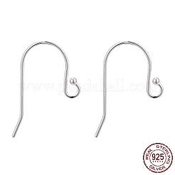 925スターリングシルバーピアスフック  銀  20x11mm  穴：1.5mm  24ゲージ  ピン：0.7mm&nbsp;STER-G011-06