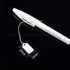 ジュエリーの値札  長方形  ホワイト  23x13mm&nbsp;TOOL-PH0008-03