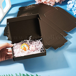 長方形の紙製折りたたみ配送箱  メーラーボックス  ココナッツブラウン  13.2x8.3x2.9cm&nbsp;CON-TAC0014-14