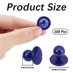 プラスチックボタン100個  1穴  チェスの形  シェフの服に  ダークブルー  17.5x17mm&nbsp;BUTT-GF0001-42B