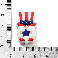 独立記念日テーマのシリコンビーズ  小人  29x18x8mm  穴：2mm&nbsp;LS-SIL-M005-01E