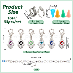 35Pcs Hamsa Hand with Evil Eye DIY Knitting Tool Sets&nbsp;HJEW-NB00061