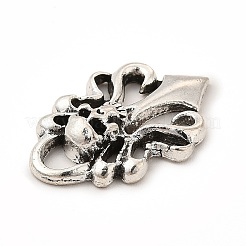 合金のチベット風チャーム  スカルチャーム  アンティークシルバー  26x17x5mm  穴：3.5x4.5mm&nbsp;FIND-G046-06AS