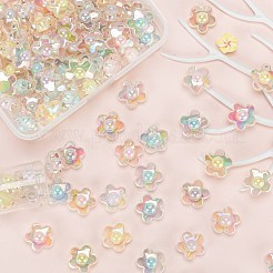 110Pcs 5 Colors Transparent Acrylic Beads&nbsp;TACR-LS0001-05