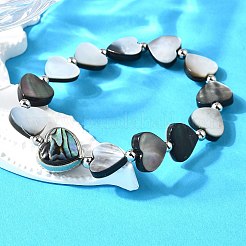 Abalone Shell Beads Stretch Bracelets&nbsp;BJEW-D315-03P