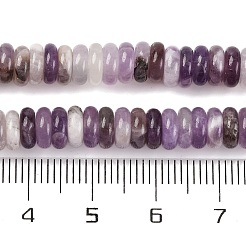 天然石アメジストビーズ連売り  ロンデル  6.5~7x2~2.5mm  穴：0.5mm  約159個/連  15.04''（38.2センチメートル）&nbsp;G-G084-A12-01
