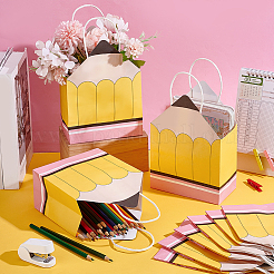 12Pcs Pencil Shaped Paper Tote Bags&nbsp;ABAG-WH0032-102