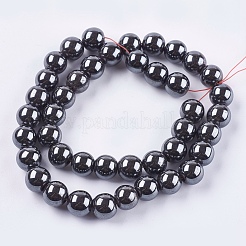Non-magnetic Synthetic Hematite Bead Strands&nbsp;X-G-R193-19-10mm