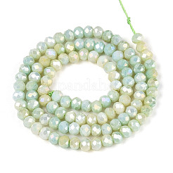 Anti-Tarnish Electroplate Rondelle Glass Beads Strands&nbsp;EGLA-T021-4mm-17-05