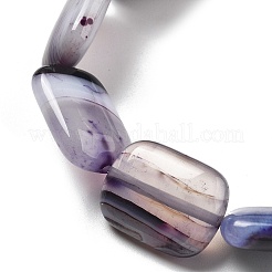 Natural Banded Agate Beads Strands&nbsp;G-K392-B11-13x18mm