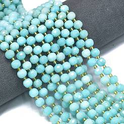 Dyed Natural White Jade Beads Strands&nbsp;G-K389-E60-01