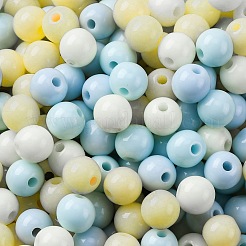 不透明なアクリルビーズ  ラウンド  空色  5~5.5x5.5~5.8x5.5~5.8mm  穴：1.5mm&nbsp;SACR-Q004-01L