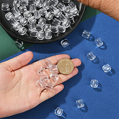 不透明樹脂ビーズ120個。  大穴ビーズ  コラム  ホワイト  12x11mm  穴：6.5mm&nbsp;FIND-SC0019-26C