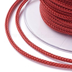 編組鋼線ロープコード  ジュエリーDIY製版材料  スプールで  レッド  約5.46ヤード（5m）/ロール  3mm&nbsp;OCOR-G005-3mm-A-21