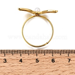 304ステンレススチール製エナメルカフオープンリング  ゴールドカラー  蝶  18mm  蝶：19x25mm&nbsp;SA-CBA369F-04G-01