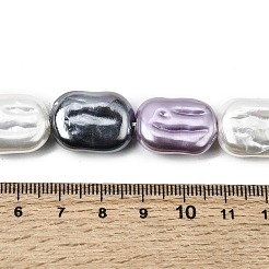 Electroplated Glass Shell Pearl Beads Strands&nbsp;BSHE-B009-F05-01