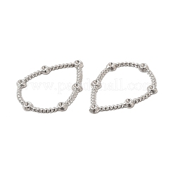 Tarnish Resistant 304 Stainless Steel Linking Ring Rhinestone Settings&nbsp;STAS-A070-01P
