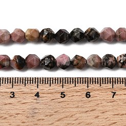 天然石ロードナイトビーズ連売り  スターカットラウンドビーズ  多面カット  5~6x5~6x5~6mm  穴：1~1.2mm  約64~68個/連  14.80''~15.04''（37.6~38.2センチメートル）&nbsp;G-Z119-A19-01