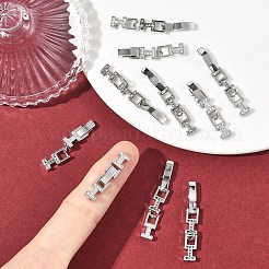 シェグレイス 真鍮製マイクロパヴェ クリアキュービックジルコニア フォールドオーバークラスプ  H字型  カドミウムフリーと鉛フリー＆ニッケルフリー  長持ちメッキ  プラチナ  32mm  穴：1mm&nbsp;XGRQ5K377-843P