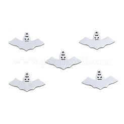 変色しない201ステンレススチールペンダント  ハロウィンスタイル  バット  ステンレス鋼色  14x25x1mm  穴：1.4mm&nbsp;STAS-N098-090P