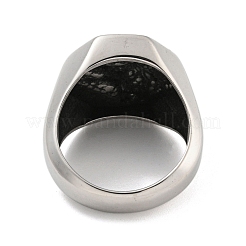 304ステンレスリング  オオカミ  内径：19mm&nbsp;RJEW-B055-05AS-03