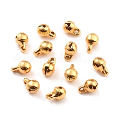 304ステンレススチールベルチャーム  18KGP本金メッキ  7.5x5x5mm  穴：1.2mm&nbsp;STAS-C044-02A-G