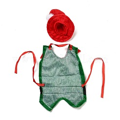 クリスマスの服フェルト布と鉄のワインボトルカバーの装飾  クリスマスパーティーの装飾用  グリーン  220x126x2mm&nbsp;DJEW-K027-02A