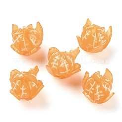 オペークアクリルパーツ  オレンジ  オレンジ  14~15.5x12.5~13.5mm  穴：1~1.2mm&nbsp;SACR-D007-06