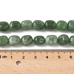 天然の天然翡翠ビーズ連売りを染めた  オーバル  ダークオリーブグリーン  8.5~11x7~8.5x7~8.5mm  穴：1mm  約18個/連  7.28~7.48インチ（18.5~19cm）&nbsp;G-P528-I09-01
