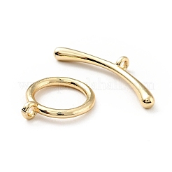 Rack Plating Brass Toggle Clasps&nbsp;KK-E034-11LG