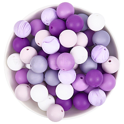90Pcs 6 Colors Silicone Beads&nbsp;SIL-PA0001-07B