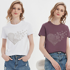 Heart Glass Hotfix Rhinestone&nbsp;FIND-WH0420-126A