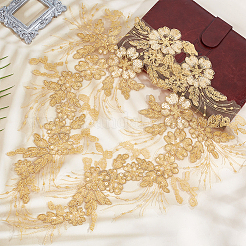 2Pcs 3D Flower Polyester Embroidery Lace Ornament Accessories&nbsp;PATC-GF0001-34