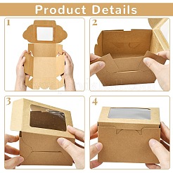30Pcs 5 Styles Paper Bakery Boxes&nbsp;CON-CJ0001-30