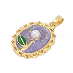 Brass Enamel Pendants&nbsp;KK-U068-11A-02G