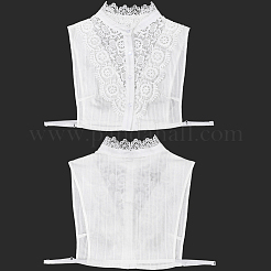 取り外し可能なコットンシャツ レディース つけ襟  ネックライントリム DIY 衣服アクセサリー  ホワイト  365x350x4mm&nbsp;AJEW-WH20054-049B