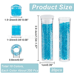 3500Pcs 10 Colors Glass Cylinder Beads&nbsp;SEED-NB0001-78
